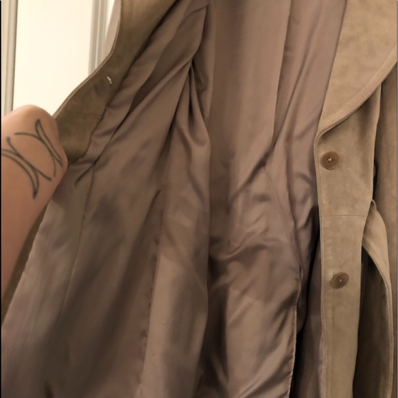 Camel suede trench coat John Carlisle small - Picture 5 of 5